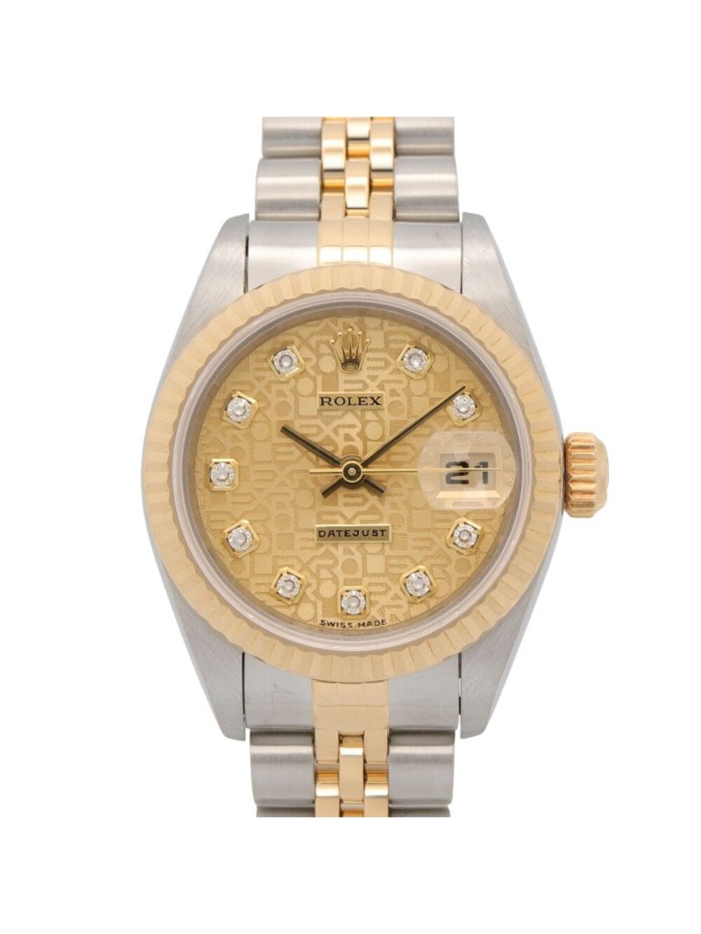 Rolex Watch Datejust Diamond CH Con NP 18k Stainless Steel
